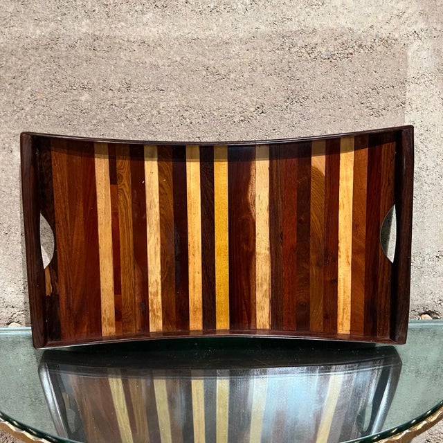 Don S. Shoemaker Service Tray, Exotic Woods, Señal, Mexico, 1970s For Sale - Image 9 of 15