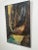 "Landscape with Foil" is a powerful mid-century abstract expressionist oil on canvas painting by listed New York artist...