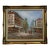 Vintage Signed Burnet Paris Street Scene Oil Painting in Ornate Gilt Frame For Sale