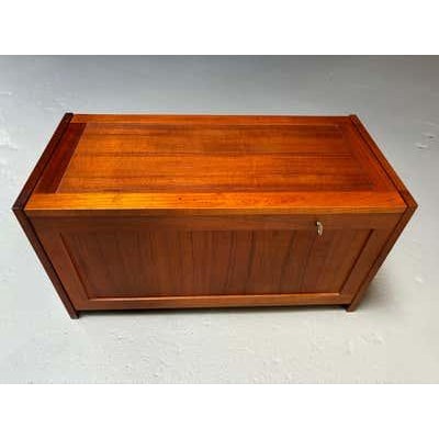 Mid 20th Century Scandinavian Modern Teak Locking Box by O. Schjøll & B.K. Handest For Sale - Image 11 of 14