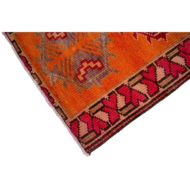 Lady Bug Motifs Hand-Knotted Kurdish Runner For Sale - Image 10 of 11
