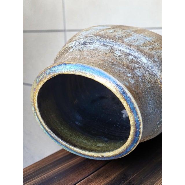 Ceramic Stoneware Vase by Jean Michel Doix, Puisaye, France, 1980s For Sale - Image 7 of 10