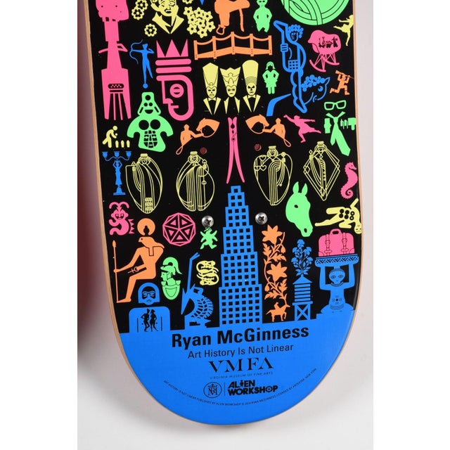 Wood 1970s Ryan McGinness Skateboard Art For Sale - Image 7 of 8