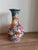 Chinoiserie Vintage Chinese Famille Rose Style Hand-Painted Porcelain Vase With Gilt, 13" For Sale - Image 3 of 12