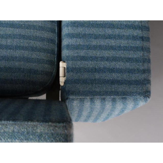 Blue Mid-Century Dutch Steel and Wool Sofa, 1960s For Sale - Image 8 of 18