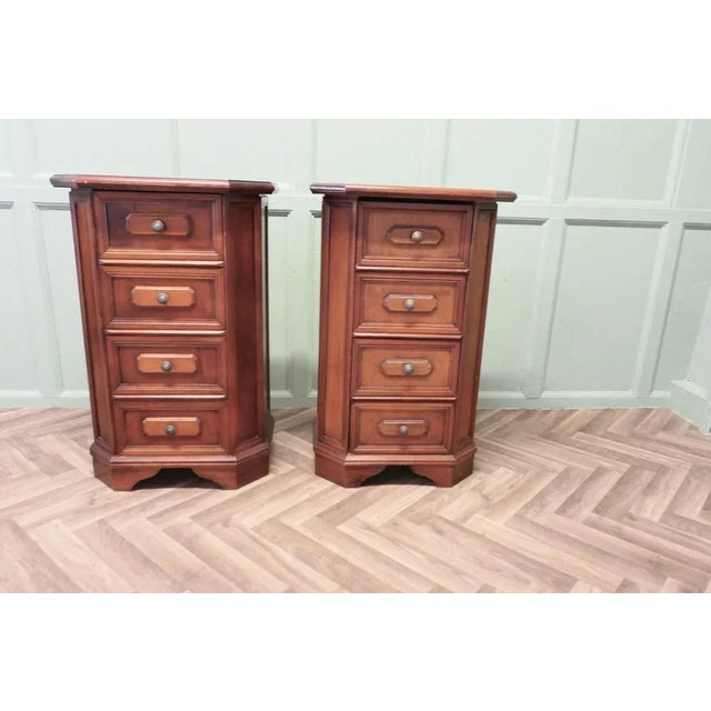 A Pair of Arts and Crafts Style 4 Drawer Chest of Drawers, Night Tables These are wonderful little chests, they each have...
