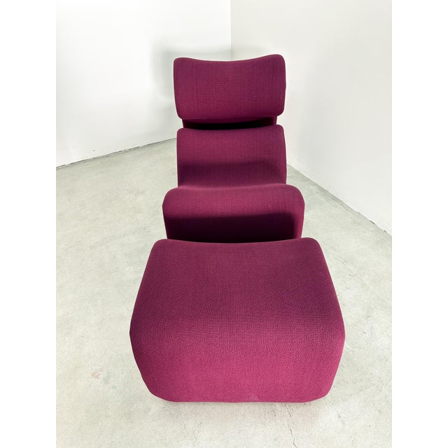 Vintage 1970s Attributed to Jan Ekselius Etcetera Chair & Ottoman MCM Retro For Sale - Image 10 of 12