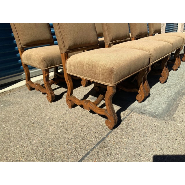 2010s Carved High Back Dining Chairs - Set of 8 For Sale - Image 5 of 6