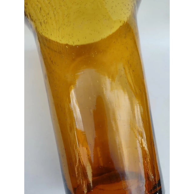 Glass Vintage Bubble Glass Vase, 1970s For Sale - Image 7 of 9