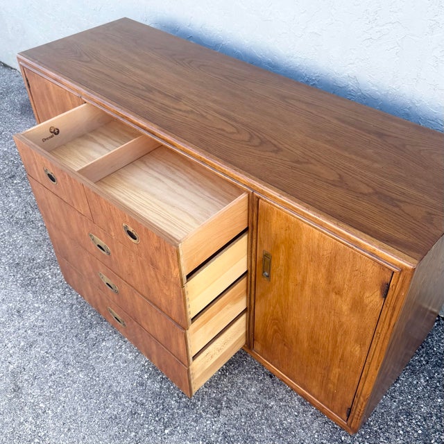 Drexel Vintage Campaign Credenza by Drexel For Sale - Image 4 of 11