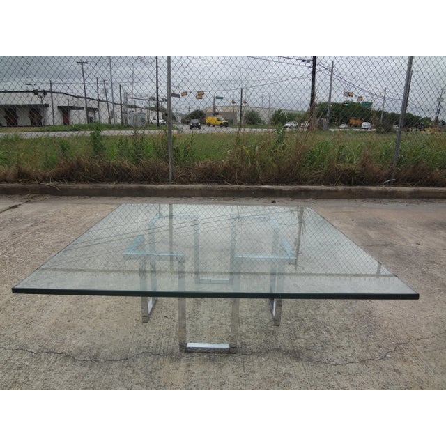 Chrome Mid-Century Modern Chrome Coffee Table After Milo Baughman For Sale - Image 8 of 12