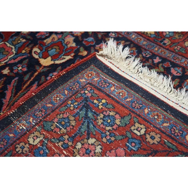 Antique Red Bidjar Rug 4'6'' x 6'7''.