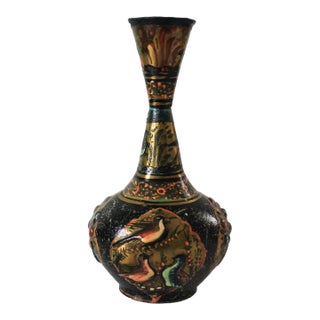 Vintage Chinese Hand Painted Cloisonné Vase For Sale