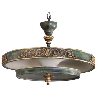 1930s Swedish Art Deco Gustavian Inspired Plafond Hanging Fixture For Sale