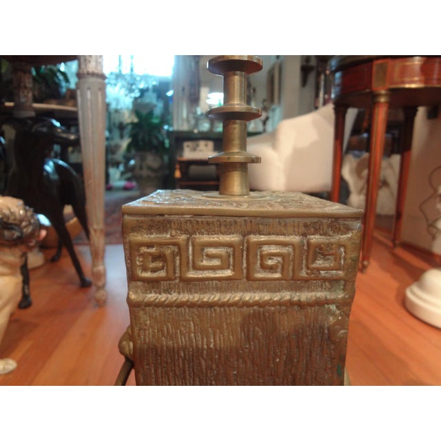 Pair of James Mont Asian Modern Brass Lamps For Sale In Houston - Image 6 of 14