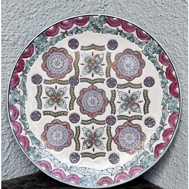 Vintage Chinoiserie Decorative Plate For Sale - Image 4 of 11