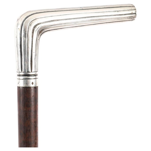 Antique French Silver Walking Cane Stick, 1800s For Sale - Image 12 of 12