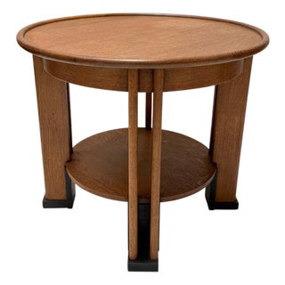 Art Deco Dutch Coffee Table in Oak by Jan Brunott, 1920s For Sale