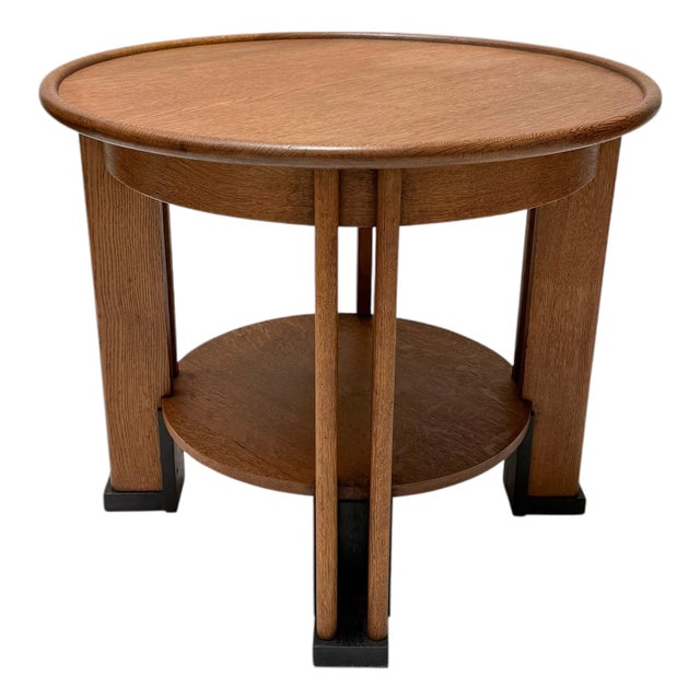 Art Deco Dutch Coffee Table in Oak by Jan Brunott, 1920s For Sale