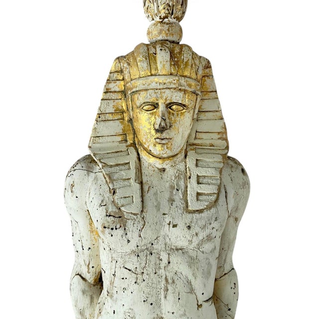 Monumental Egyptian Revival Giltwood Torchères, 19th Century, France For Sale In Tampa - Image 6 of 14
