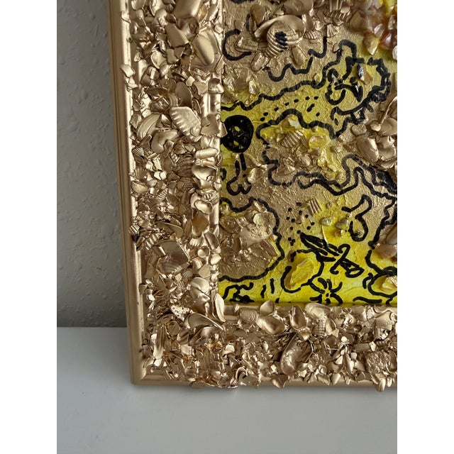Serg Graff "The Pirate Gold Map Original Mixed Media Shell Painting Treasure Art For Sale - Image 11 of 11