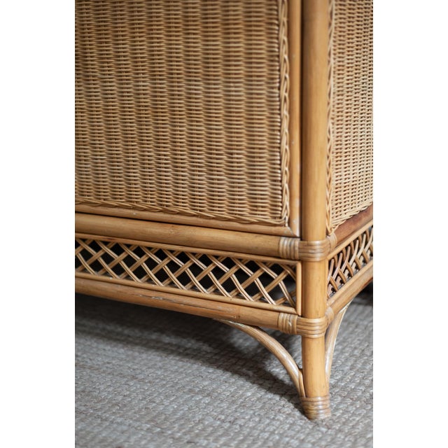 Wood Vintage Bamboo and Rattan Sideboard, 1970s For Sale - Image 7 of 11
