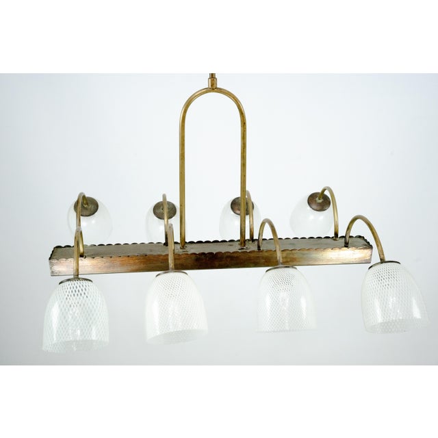 Mid-Century Modern Reticello Glass Chandelier from Venini, Italy, 1940s For Sale - Image 17 of 18