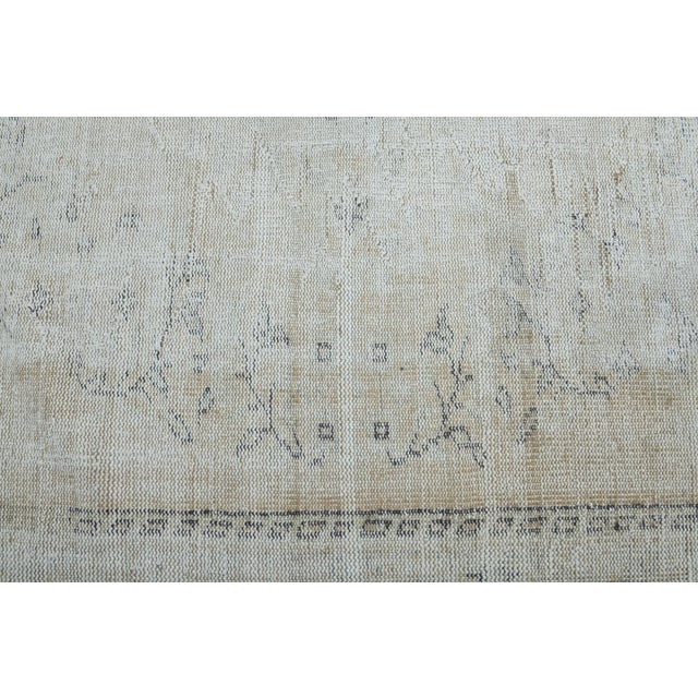 Textile 1970s Vintage Turkish Handmade Wool Cotton Beige Runner Rug For Sale - Image 7 of 11