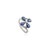 14k Gold 1.58 Ct Floral Sapphire Diamond Bypass Art Deco Ring Size 7 For Sale - Image 4 of 15