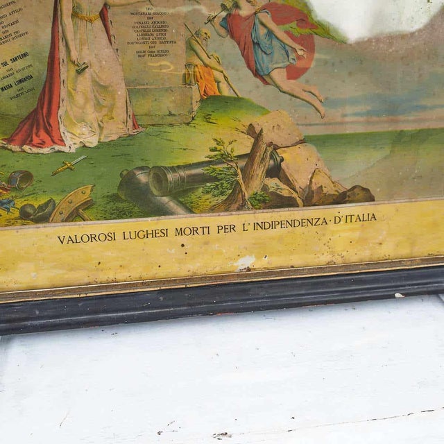 Historical Poster Print for Italian Independence by Commemorativa Lughesi, Wood For Sale - Image 3 of 5