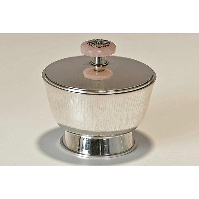 Silver can designer: unknown year: around 1940 manufacturer: unknown country: denmark measurements: h 11 cm w 12 cm d 12...