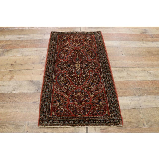 Red Antique Persian Sarouk Rug, 02'02 X 04'00 For Sale - Image 8 of 10