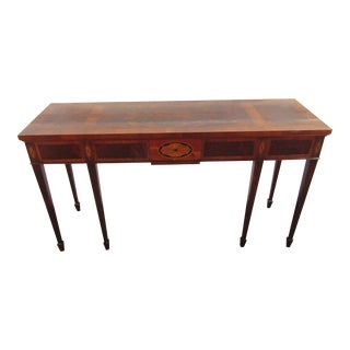 Hekman Inlay Mahogany Console Table For Sale