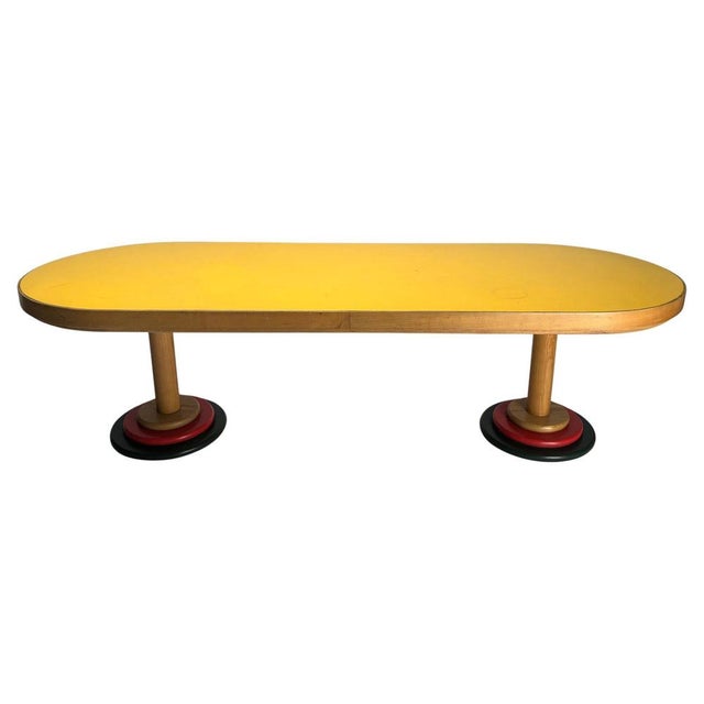 Yellow Italian Coffee Table, 1970s For Sale - Image 8 of 8