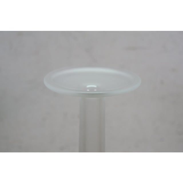 White Lalique France Crystal Marie Claude Soliflore Frosted Etched Crystal Vase 14" For Sale - Image 8 of 14