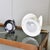 1970s Mid-Century Modern Table Lamps in Metal and Opaline Glass from Arredoluce, Italy, 1975, Set of 2 For Sale - Image 5 of 11