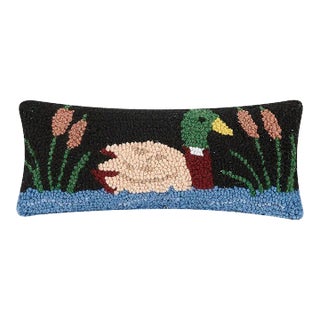Mallard Duck Hook Pillow, 12" x 5" For Sale