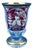 Cut Crystal Goblet Vase with Glass Paste Lady attributed to Val Saint Lambert, Belgium, 19th Century For Sale