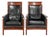 Art Deco Chairs in Black Cow Leather from Schuitema, Set of 2 For Sale