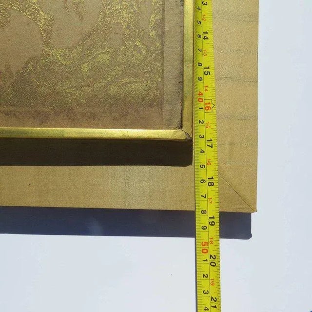 Wood Mid 18th Century Chinese Gilt on Silk Fabric For Sale - Image 7 of 10