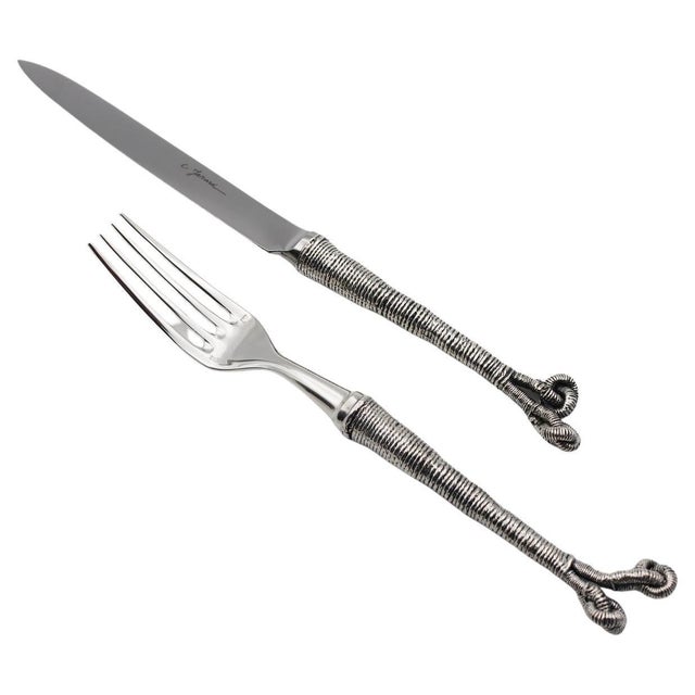 Bronze Ocean Tableware by Richard Lauret, Set of 2 For Sale - Image 11 of 11