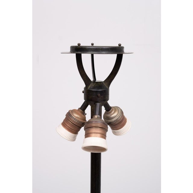 Metal Art Deco Table Lamp in Bronze, 1930 For Sale - Image 7 of 12
