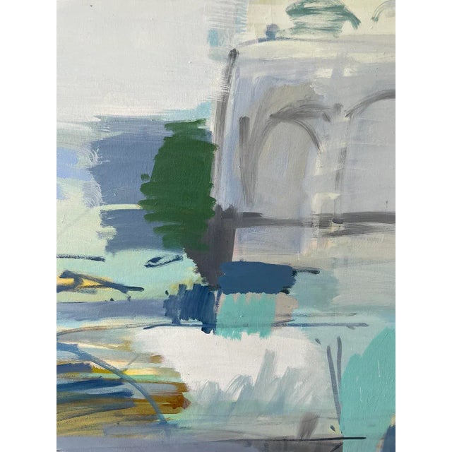 Abstract Contemporary Abstract Acrylic on Canvas Painting "Au Bord De La Seine" by Andreas Durrer For Sale - Image 3 of 6