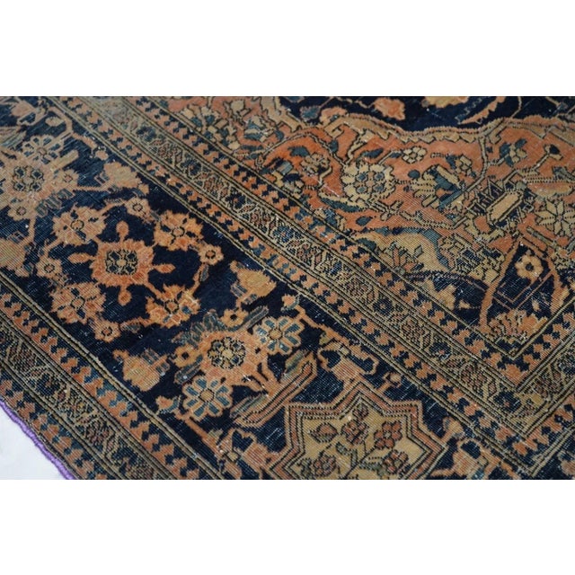 19th Century Antique Mohtasham Kashan Rug 4'4'' x 6'7'' For Sale - Image 5 of 10