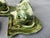 Vintage Majolica Style Shell Cup and Saucers Set of 9 Pieces For Sale - Image 10 of 17