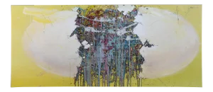 "Original Acrylic Painting on Canvas: "Floating Life Collection"-The Philosophy of Eggs 2.