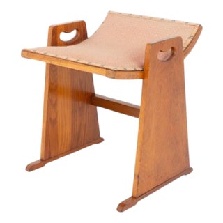 Arts and Crafts Piano Stool in Oak, 1920s For Sale