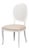Cane Back Dining Chairs in White with Taupe Velvet, Sets of 2 For Sale