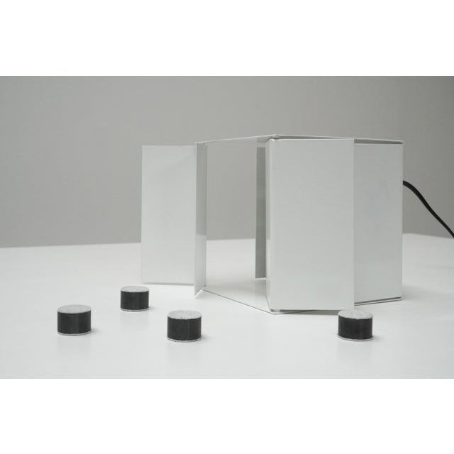 White Vintage Steel Kinetic Lamp by Paolo Tilche for Sirrah, Italy, 1970s For Sale - Image 8 of 11