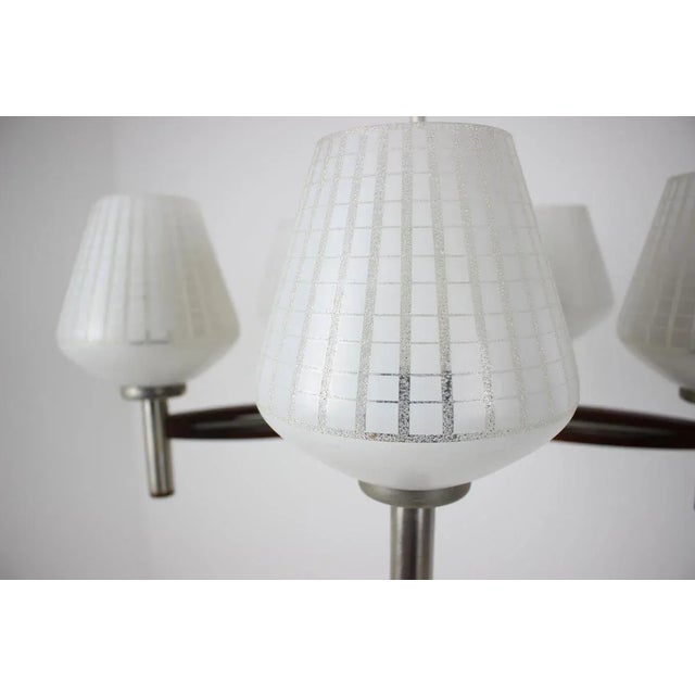 Metal Large Mid-Century German Chandelier, 1970s For Sale - Image 7 of 12